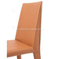 Cadeiras de jantar de couro minimalista italiana